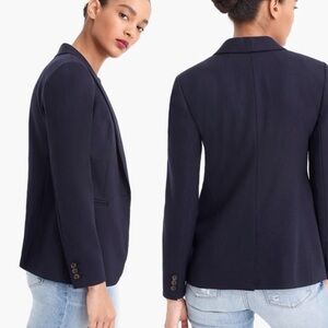 J. Crew Parke Blazer in Wool Flannel Navy Blue